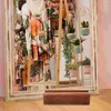Förvaringspåsar trä display rack konstverk spegel supporthållare stativ hem dekoration golv stativ