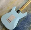 Guitare électrique Strat bleu ciel, Version St, micros SSH, touche en érable, micros perles blanches, livraison gratuite