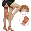 Kvinnliga strumpor 2Par Professional Latin Dance Tight Sexy Fishnet Pantyhose Elastic Slim Open Toe Net Tights Thigh Strumpor