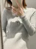 Women's Sweaters 2023 Early Autumn Half Open Buttons Pit Knit Sweater Ladies Long Sleeve O-Neck Pullover Knitwear Tops