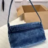 Bolsa de designer de luxo feminina bolsas de ombro moda axilas bolsa de alta qualidade denim clássicos belo presente de natal