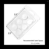 Outils de cuisson 100 Pack Cire Melt Clamshell Moule 6-Cavity Clear Vide Récipient en plastique pour bricolage coeur et rond