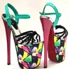 الصيف CM Sandals Thin Thrip Cheels Platform Women S Shoes Sharrow Band Steel Pipe Dance Buckle SM Plus Size A Shoe Plu