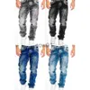 Pantaloni da uomo Vintage Snow Wash Jeans larghi dritti Uomo Streetwear Pantaloni cargo denim casual Autunno Primavera Pantalones Hombre Pantaloni elasticizzati J231028