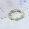 Bracelet en céramique à brins de mariage, bijoux bohème, cadeaux en pierre naturelle faite à la main pour femmes avec acier inoxydable