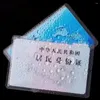 カード所有者6パック10pcs/pack pvc idホルダー半透明作業保護スリーブバンクケーススクールオフィス用品