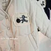 Manteau en duvet pour enfants, veste parka de dessin animé mignon, hiver 2023, autocollant avec lettres en coton, épais pour garçons et filles de 15 ans, 231027