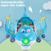 Aircraft Modle Airplane Toys With Light Effects Stunt Electric Toy Music Söt flygplan Model Cartoon for Boys Girls Children 231027