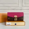 مصمم فاخر محفظة نساء من الجلد Long Wallet Pallas Letter Coin Base Bag Bag Long Card Holder With Original Box M58414
