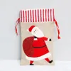 Cadeau cadeau MissDeer Noël Santa Sack Grand sac en toile avec cordon de serrage Emballage de Noël Stockage Emballage Fournitures de fête