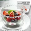 Dinnerware Sets Pearl Rim Plate Clear Cake Containers Fruits Bowl Appetizer Plates Vegetable Salad Glass Transparent Serving Tableware