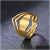 Rostfritt stål ring geometriska romb antika ringar anillos elegant mode för kvinnor smycken bröllop engagemang droppe deliv dhgarden ota8j