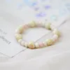 Bracelet en céramique à brins de mariage, bijoux bohème, cadeaux en pierre naturelle faite à la main pour femmes avec acier inoxydable