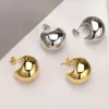 Kolczyki obręcze masywne srebrne złote stalowe obręcze w kształcie stali nierdzewnej kobiety 2023 moda modna elegancka biżuteria dla kobiety złota