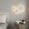 Wandlamp Nordic Merdiven Koreaanse Room Decor Dining Sets Antieke Houten Katrol Led Mount Licht Applique Muurschildering Ontwerp