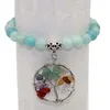 Pietra naturale Albero della vita Bracciale Uomo Donna Lapislazzuli Ametiste Agate Occhio di tigre Occhio di gatto Perline di pietra Bracciale Yoga Gioielli Gioielli di modaBracciali