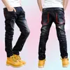 DIIMUU 611Y Young Boy Boys Slim Straight Jeans Casual Trousers Kids Child Fashion Denim Long Pants Autumn Winter Baby Bottoms Y203586137