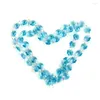 Kronleuchter Kristall 5m/50m Aquamarin 14mm Perlen mit Ringen Glas Stränge für Hochzeit Vorhang Girlanden Ketten Home Dekoration