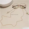 New Fashion Pendant Glasses Chains Star Eyeglasses Sunglasses Spectacles Metal Chain Holder Cord Lanyard Necklace Drop Delive Dhgarden Otbpt