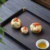 Te husdjur lila sandguld guldfisk husdjur kreativt hem skrivbord zen ceremoni dekorativ prydnad förmögenhet rökelse stick bas gåvor