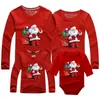 Familie passende Outfits Weihnachten Mutter Tochter Kleidung Langarm Party Cartoon Print Mädchen Junge Mama Papa T-Shirt 231027