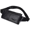 Sacs de taille en cuir véritable Fanny Pack Hip Bum sac pour hommes voyage décontracté étui de téléphone portable véritable peau de vache sac à main ceinture de poitrine 231027