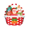 Gift Wrap LBSISI Life 25pcs Christmas Basket Handle Bag For Candy Chocolate Cookie Nougat Biscuit Milk Gift Packing Gift Santa Zipper Bags 231027