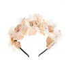 Hair Accessories Baby Floral Hoop Hairband Artificial Flower Headband Princess Accessor 40JC