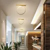 Ceiling Lights Golden Designer Light Entrance Hallway Lustre Ornamen Aisle Round Corridor Plafonnier Moderne Bedroom Decorations