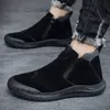 Bottes Chaussures Pour Hommes Automne Coupe Haute Style Britannique Un Pied Antidérapant Et Résistant À L'usure Court Chantier Travail Décontracté 231027