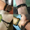 Justerbar tigerögonpärlor armband röd energi natursten för par lyckliga armband handvävda rep armband märke smycken present mode smyckenbracelets röda