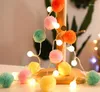 Ночные светильники Pom Kids String Fairy на батарейках с 20 светодиодными помпонами Macalon-Color Balls Lighting Decora