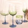 Wine Glasses Creative Medieval Cocktail Hand-Blown Gradient Dense Edge Goblet Crystal Glass Champagne Flutes Whiskey Beer Cup