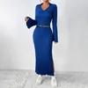 Jupes Automne Deux Pièces Ensemble Pour Femmes Robes À Manches Longues Hauts Jupe Bureau Dame Robe Costumes Mode Streetwear Vêtements Féminins