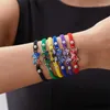 Bracelets de charme Mode Bracelet tressé à la main pour femmes Doux coloré Papillon Animal Pendentif Bijoux de fête Cadeaux