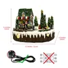Christmas Decorations 2024 Arrival Christmas House Ornaments Revolving Christmas Tree / Figurines Resin Glowing And Music Playing Home Decorations 231027