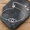 Luxury Classic Evil Eye Charm Armband för kvinnor Shiny Princess Cut Cubic Zircon CZ Justerbara armband Kopparsmycken Gift Fashion Jewelrybracelets