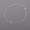 Chokers Kinitial Infinity Number 8 Chain Bracelet CZ Infinity Bracelets for Women Men Friendship Bracelets Bohemian Charm Jewelry 231027