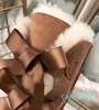 Women Snow Boots Designer Australian Short Snow Boot Sheepskin Cotie Plush Ankle Booties With Fur Size