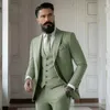 Ternos masculinos completos de três peças single-breasted elegante moda design fino confortável vestido de casamento viajante personalizado terno masculino para homem