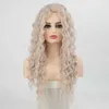 Synthetic Wigs Wig Women's Fashion Chemical Fiber Headcover with Gold Partial Split Long Roll Hair Water Ripple Multi Color Option