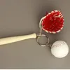 Keychains Lanyards 12pcs/lot Alloy Key Chains Baseball Bat Ball Mitt Sports Multiple Color Casual Sporty Style Men Women Teenager KeyRing KeyChain 231027