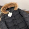 Mens Jacket Puffer Designer Down Jackets Medium Längd Winter Fur Raccoon Coat Parka överrock Big Pocket Design tjock varm huva ner vindbrytare kläder