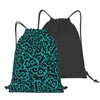 Sacos de compras camuflagem arte cultura impressão cordão armazenamento mochila adolescente saco de viagem multi-função bolso