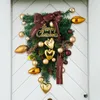 Décorations de Noël or suspendu arbre porte amour boule d'or couronne décoration guirlandes 231027