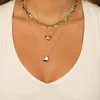 Collier ras du cou hautement poli pour femmes, cadeau européen de la saint-valentin, bijoux de qualité, couleur or, Simple, amour, cœur, breloque, chaîne à maillons