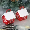 Present Wrap 10st Christmas Candy Box Väskor Santa Claus Packaging Bag Diy Cookie Decoration Party Merry Year Q8F2