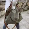 2021 Brand Large Pocket Casual Tote Womens Handväskor axelhandväskor duk kapacitet väskor för kvinnor messenger väskor kvinnor väska3169