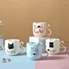 Canecas Dos Desenhos Animados Bonito Copo De Cerâmica Criativo Água Café Aniversário Ins Estudante Caneca Home Beber