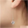Dangle Shandelier New Fashion Crystal Jewelry Long Drop Rhinestone Tassel Earrings Oorbellen Brincos Earring for Women Delivery DHK2J